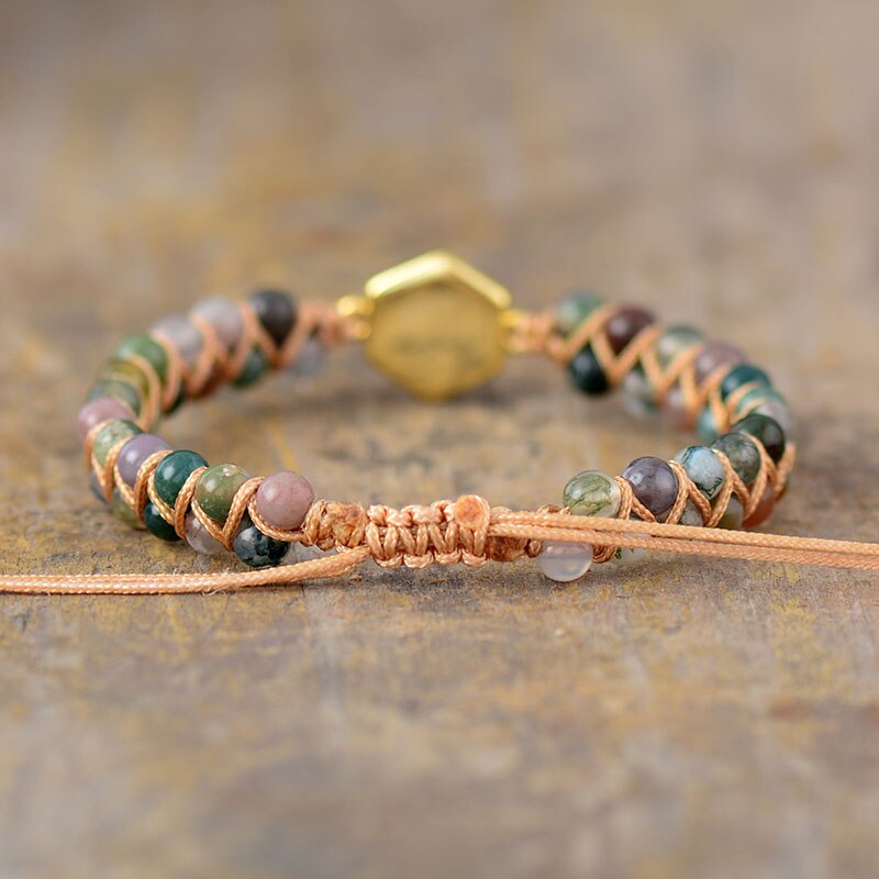 Pulseira Hexagonal de Labradorita Olívia Boutique Joias