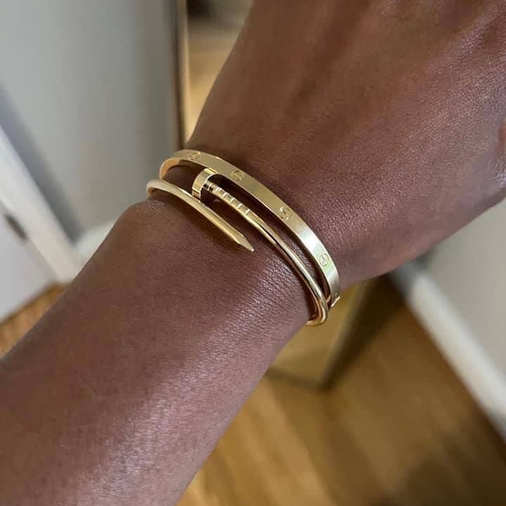 BRACELETE ELEGANTE NAIL DOURADO Olívia Boutique Joias