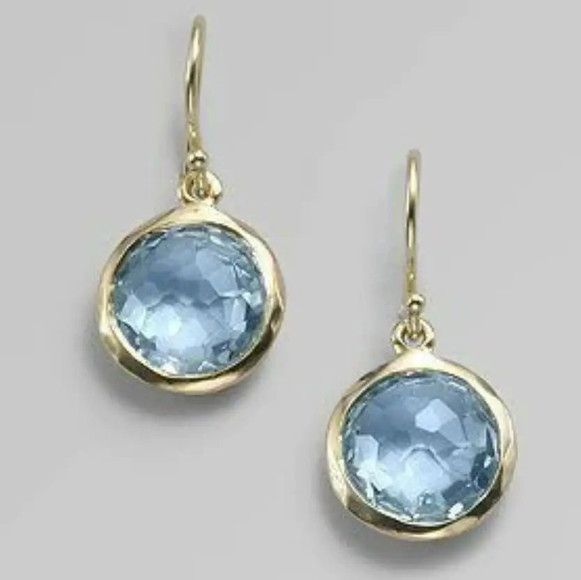 Brincos de cristal vintage Azul Céu Olívia Boutique Joias