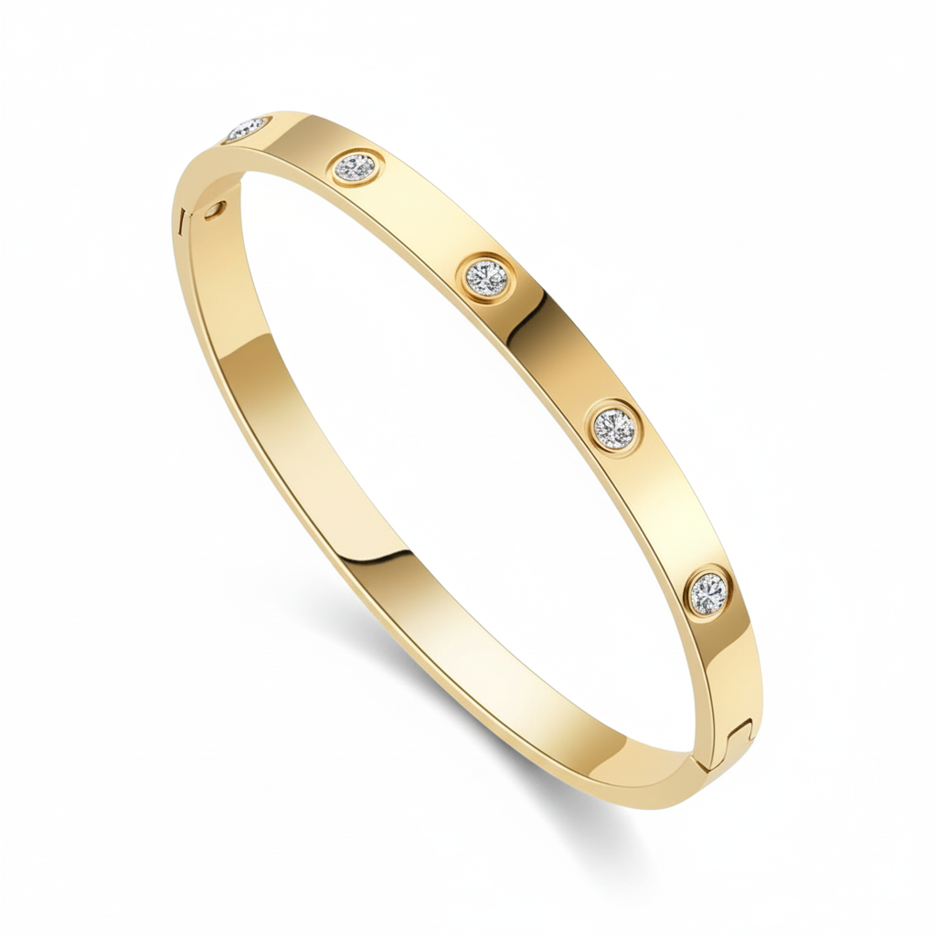 BRACELETE LINK ETERNIDADE COM ZIRCÔNIAS Olívia Boutique Joias