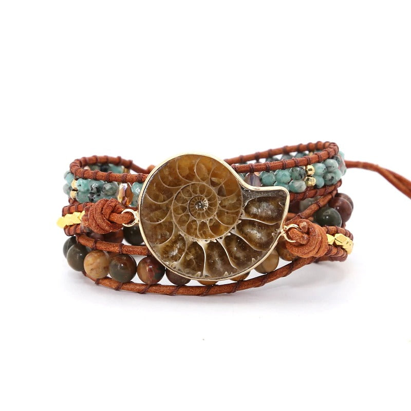 Pulseira de fósseis de Ammonite Olívia Boutique Joias
