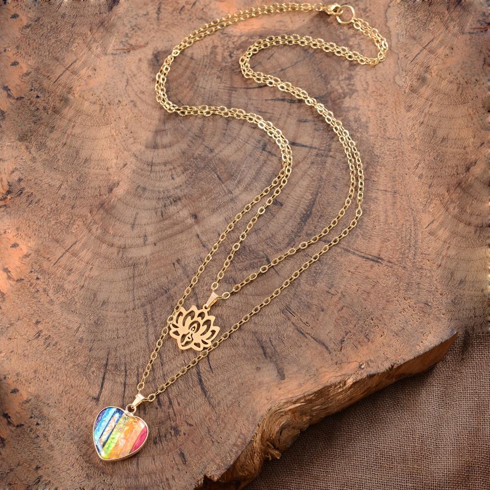 Colar de Lótus de Jasper Olívia Boutique Joias